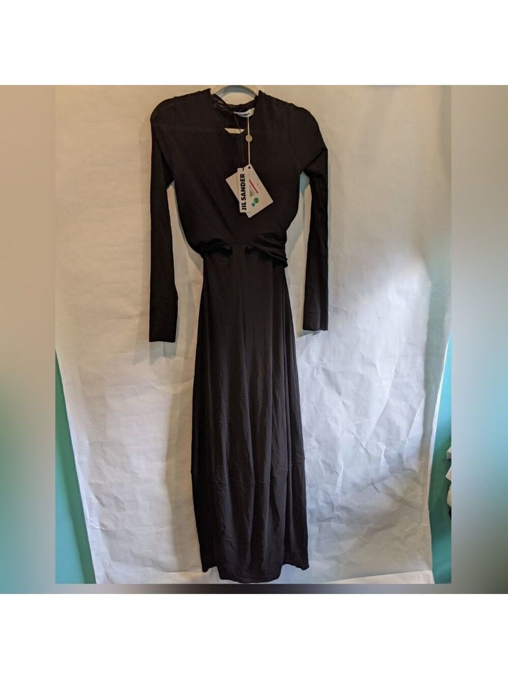 JIL Sander long black dress size 4(34) BNWT